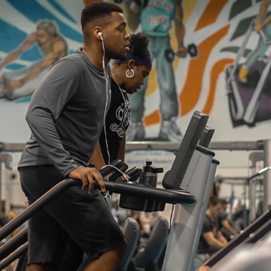 Students at the Beacon Fitness Center