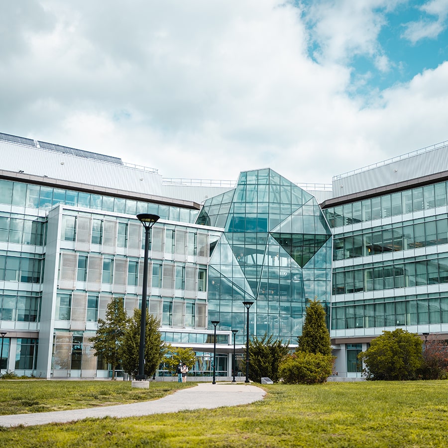 Integrated Sciences Complex on a sunny day.