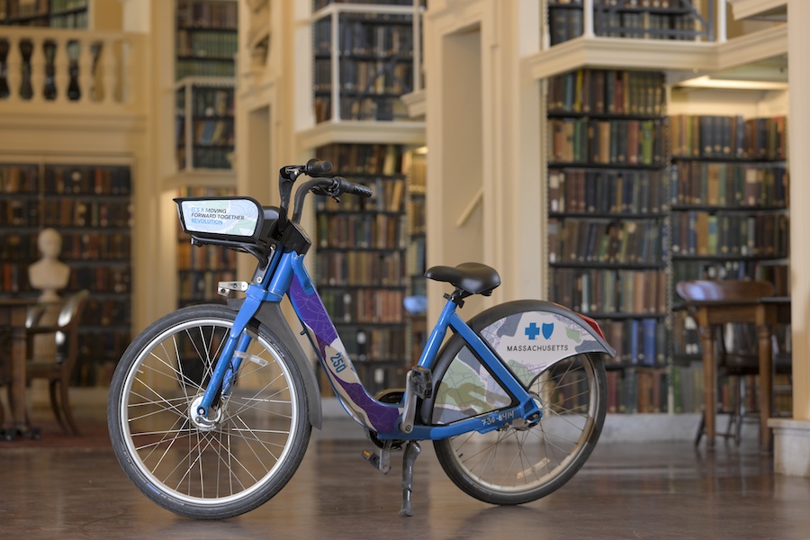 250 Bluebike in Boston Public Library